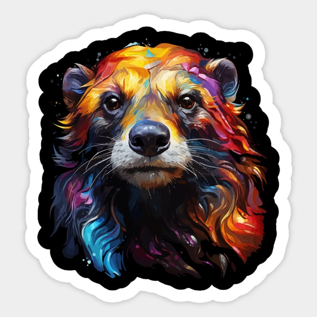 Honey Badger Rainbow Sticker by JH Mart